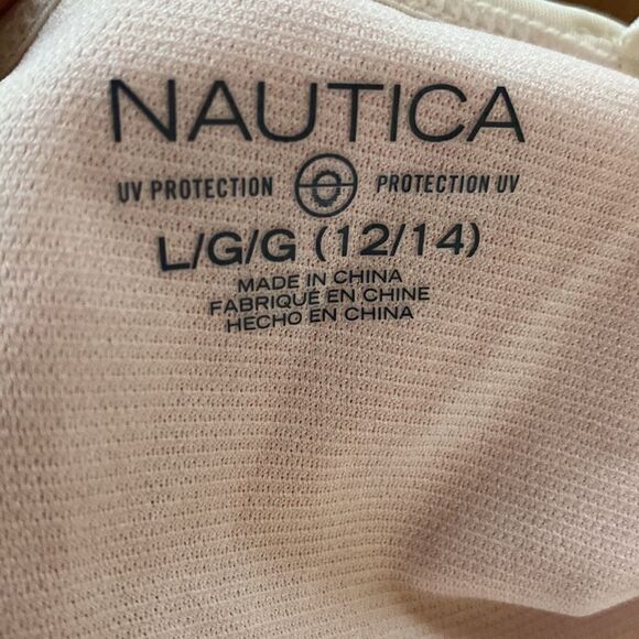 Nautica Performance One Piece Swimsuit with 50+UPF UV (12/14 Large) - Picture 7 of 8